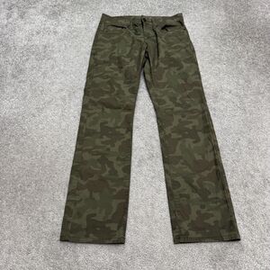 Levi's 511 Slim Fit Camouflage Twill Pants Boys XL Green 5-Pocket Flat Front